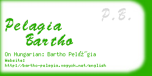 pelagia bartho business card